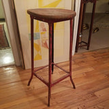 Mid Century Modern Original Paint Decorated Tall Metal Artist Stool #92258