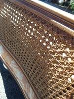 Vintage Regency Caned Fauteuil Designer Chair