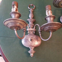 Pair Of Antique Silvered European Sconces