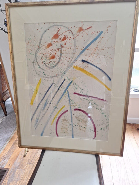 Mid Century Modern Abstract Watercolor