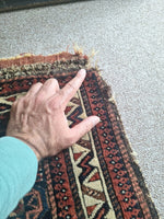 Antique 150 Year Old Oriental Rug Carpet Hand Knotted Wool Collector's Item