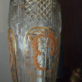 Antique Baccarat Moser Crystal Gold Vase