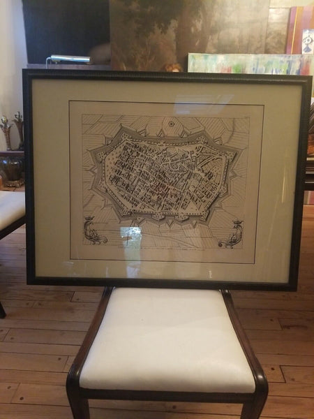 Antique Etching Architectural Gallery Frame #95008