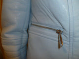 Ladies Light Blue Vince Camuto Size 2 Faux Leather Jacket