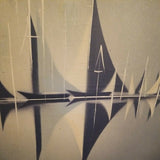 Mid century Modern Vintage Signed Abstract painting