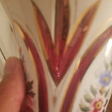 Vintage Bohemian Glass Overlay Moser Vase
