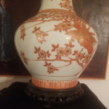 Antique Pair Of Asian Porcelain Chinoiserie Lamps