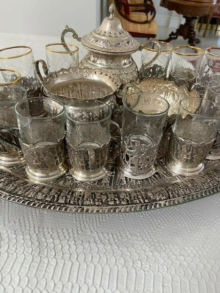 Silver Tea Set from Pahlavi Era