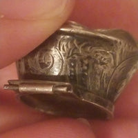 Antique Real Silver Perfume Bottle Cap