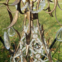 Antique Bagues Style Chandelier Mid Century Palm