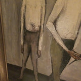 Mid Century Modern Museum Quality Painting 2 Acrobats