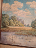 Antique Russian Signed Painting Impressionist Clouds