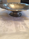 Large Unusual Antique Handmade Silver Bowl with Footstand 482 Grams