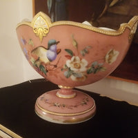 Antique French Pink Opaline Enamel Centerpiece