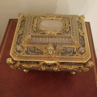 Antique Gilded Age Large Bronze Jewel Box