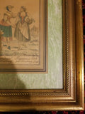 Framed Engraving by J.G. de Sainte Sauveur and Labrousse "Paysanne de Bitche"