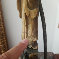 Antique Chinese Carved Lamp