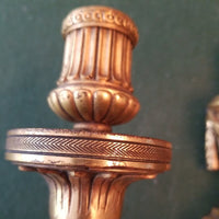 Pair Of Antique EF Caldwell Signed Gold  Sconces