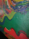 Mid Century Modern Abstract Expressionist Painting Signed