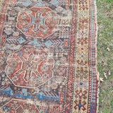 antique caucasian rug NEEDS RESTORATION! #91008