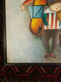 Stylized Signed Painting Of Kids Playing Music Joyce Roybal 21" x 25"