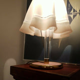 Mid century Modern Designer Venetian Handkerchief Lamp Pink