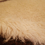 Original Mid Century Modern Clean Flocati Wool  Shag Rug