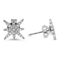 White Gold Diamond Stud Earrings