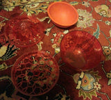 Lux Plastic Pomegranate Deseeder tool for seed removal and Citrus Juicer - Diamonds Sapphires Rubies Emeralds