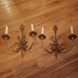 Pair Of Vintage Hollywood Regency Arrow Sconces