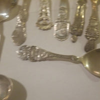 Set Of 14 Sterling Silver Assorted Antique Scandinavian Spoons