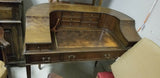 Secretary Style Work Desk with Leather Top probably Walnut or Oak
