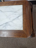Japanese Marble and Wood Coffee Table 43" X 16" X 14"