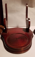 Vintage Wood Cup and Saucer Holders - Diamonds Sapphires Rubies Emeralds