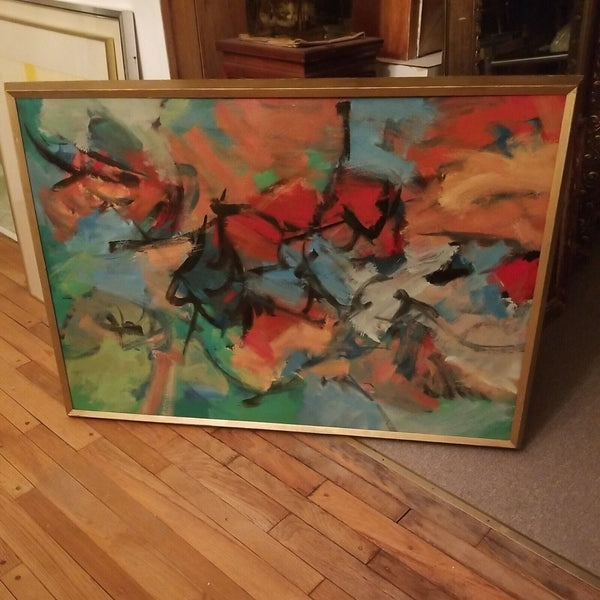 Original Mid century Modern Abstract Expressionist Painting