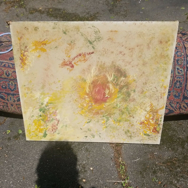 Mid Century Modern Abstract Expressionist Painting Signed