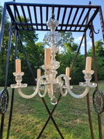 Antique Baccarat twist crystal chandelier