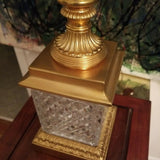 Mid Century 1960's Baccarat Crystal and Bronze Lamp