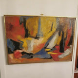 1950's Original Abstract Painting by E. Hines