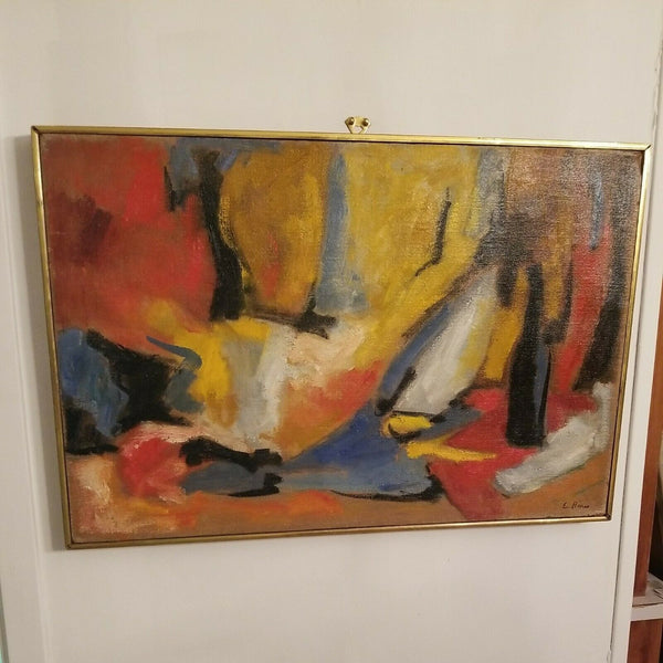 1950's Original Abstract Painting by E. Hines