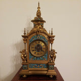 Antique 19th Century Museum Enamel Bronze Clock