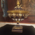 Antique Cobalt Jeweled Sevres Centerpiece