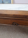 Japanese Marble and Wood Coffee Table 43" X 16" X 14"