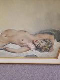 Mid Century Modern Vintage Pin Up Art Nude Painting #912008