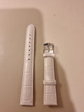 LE VIAN (LeVian) GENUINE LEATHER 14 MM WATCH STRAP ZAS 197 White  MISSING LUGS!!