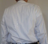 Paul Fredrick 80's Two Ply Pinpoint Oxford White Monogrammed PN French Cuffs - Diamonds Sapphires Rubies Emeralds