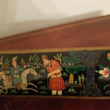 Vintage Asian Lacquer Hand Painted Pen Box