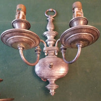 Pair Of Antique Silvered European Sconces