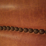 Vintage Leather Trunk Cognac Ottoman Large