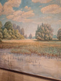 Antique Russian Signed Painting Impressionist Clouds